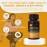 Turmeric 180 Tablets 2620mg with Black Pepper & Ginger