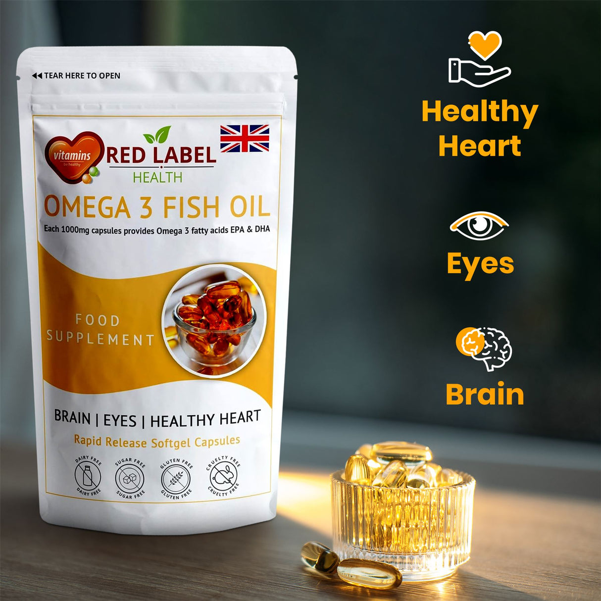 Omega 3 Fish Oil 1000mg - 90 Capsules