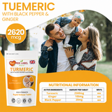 Turmeric 120 Tablets 2620mg with Black Pepper & Ginger