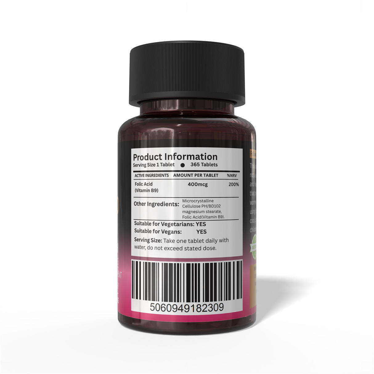 Folic Acid 400mcg - 365 Tablets
