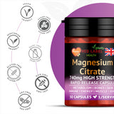 Magnesium Citrate 740mg 30 Capsules High Strength Fatigue & PMS