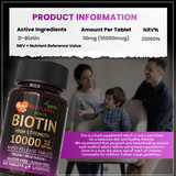 Biotin 10mg - 365 Tablets