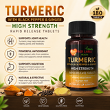 Turmeric 180 Tablets 2620mg with Black Pepper & Ginger