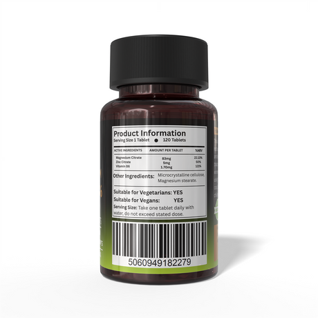 Zinc Magnesium Vitamin B6 - 120 Tablets