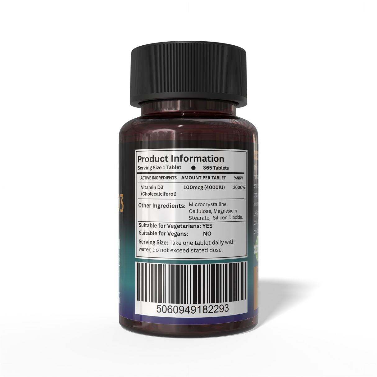 Vitamin D3 4000IU - 365 Tablets