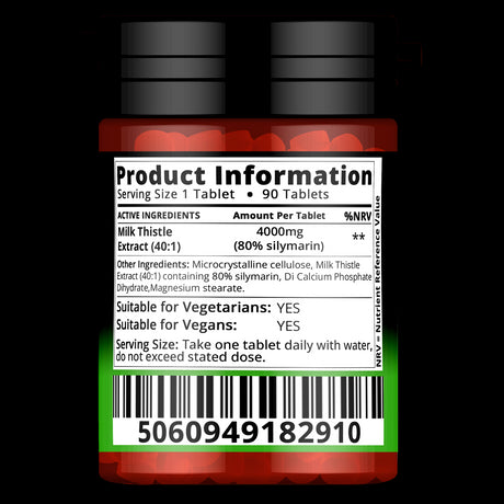 Milk Thistle Extract 4000mg 90 Tablets