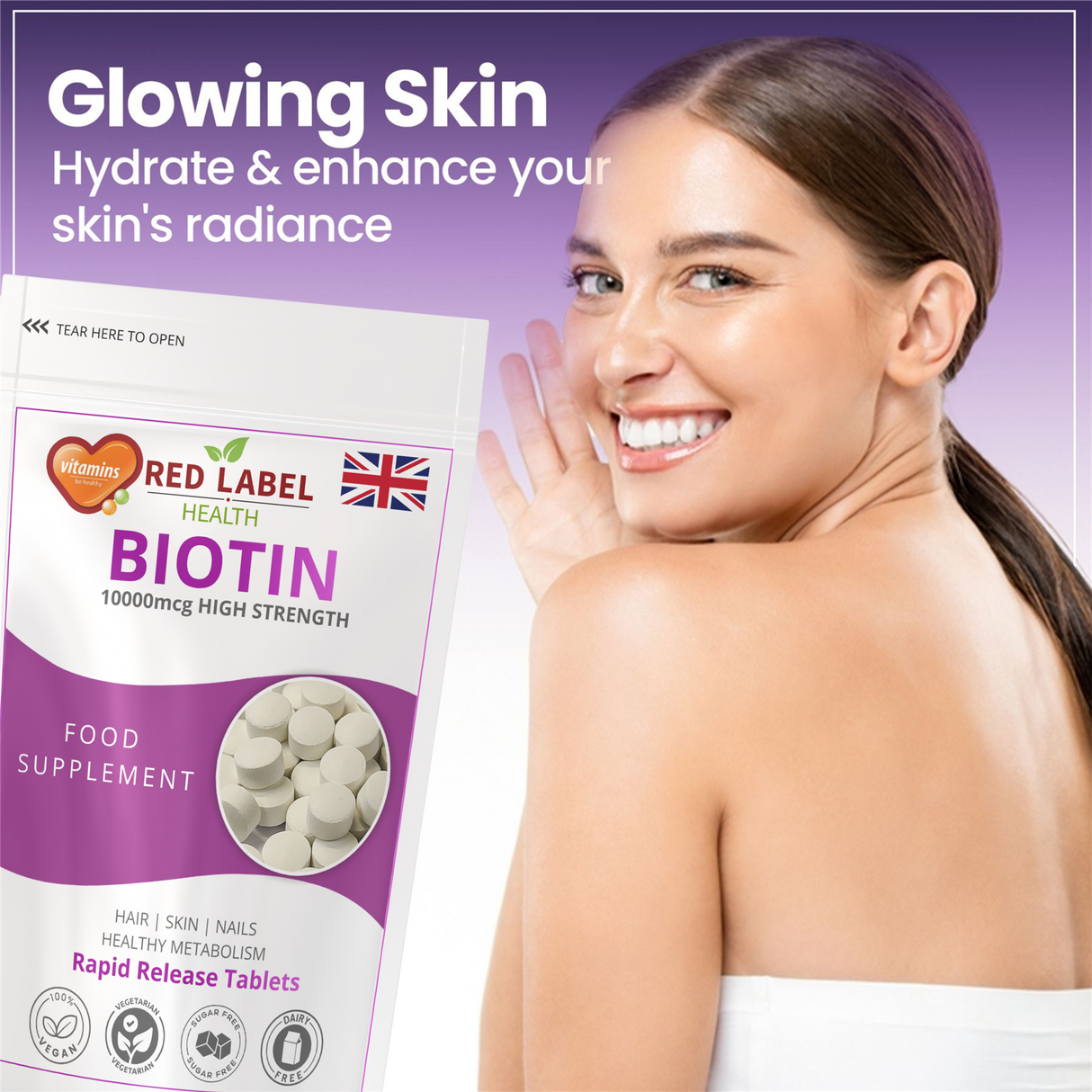 Biotin 10mg - 100 Tablets