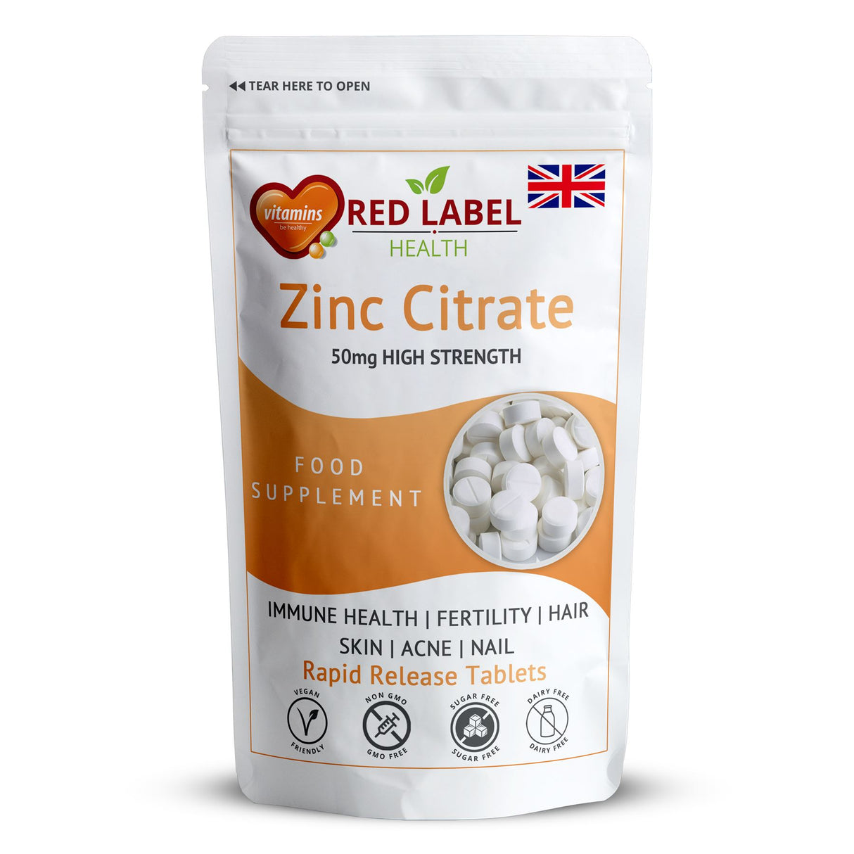 Zinc Citrate 50mg - 365 Tablets