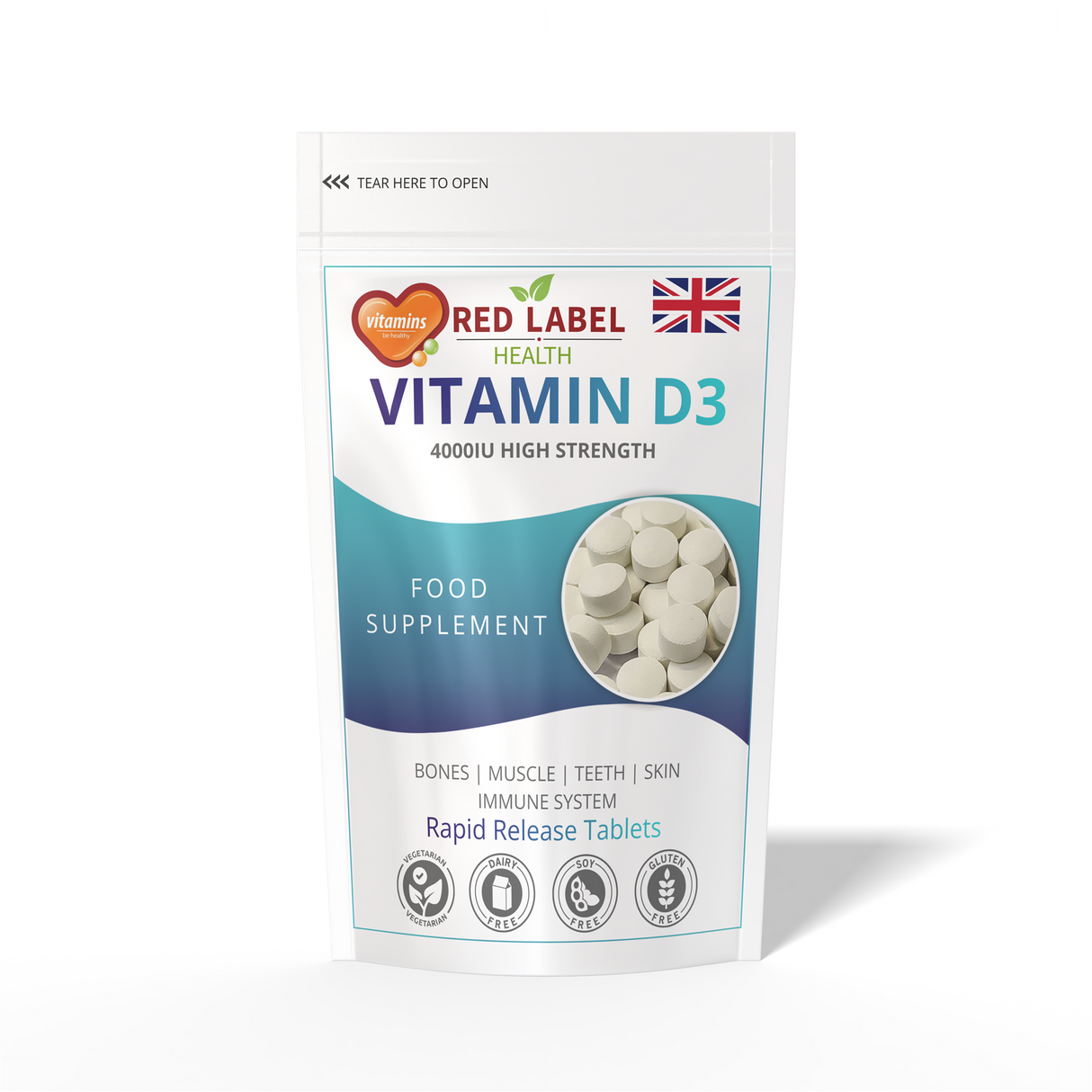 Vitamin D3 4000IU - 300 Tablets
