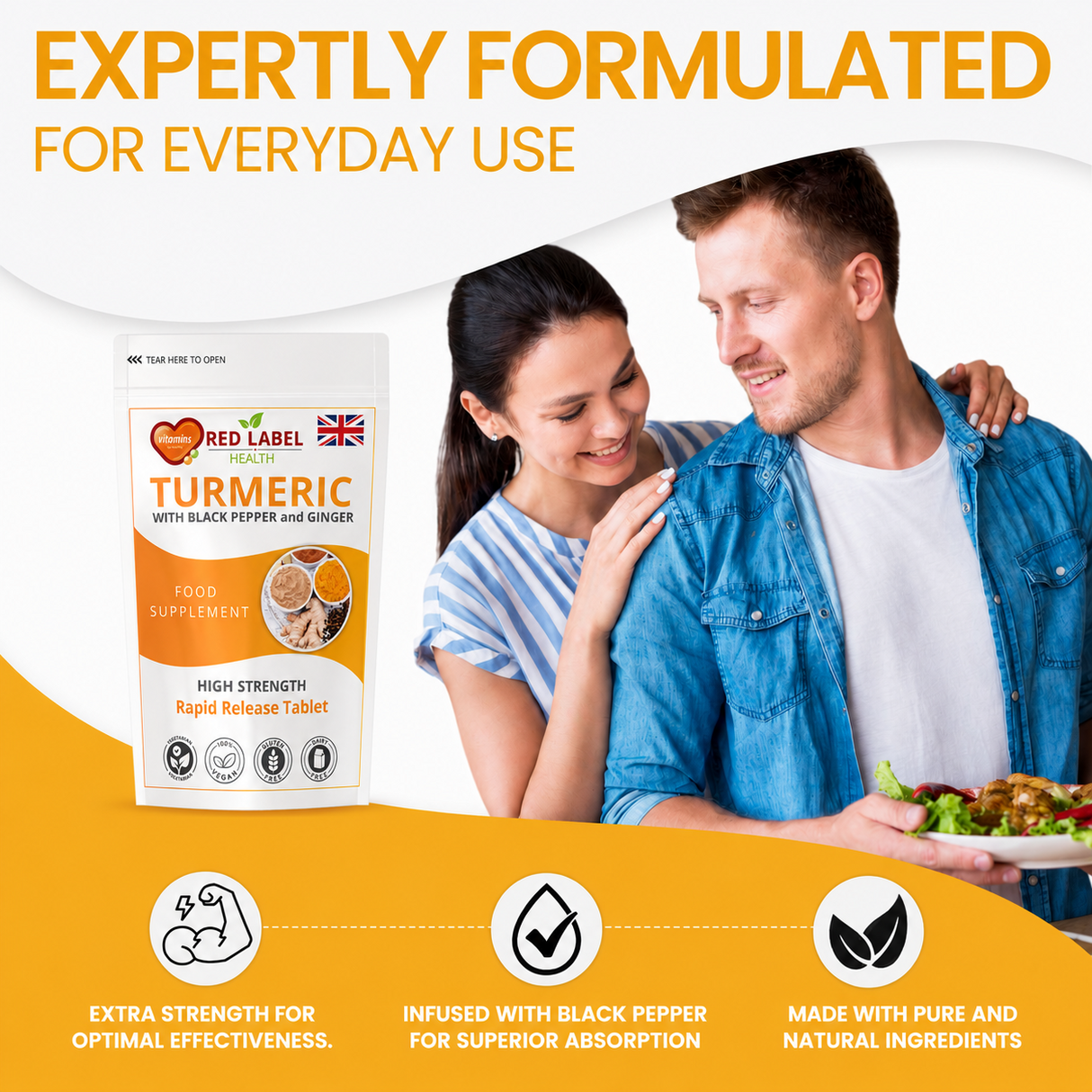 Turmeric 365 Tablets 2620mg with Black Pepper & Ginger