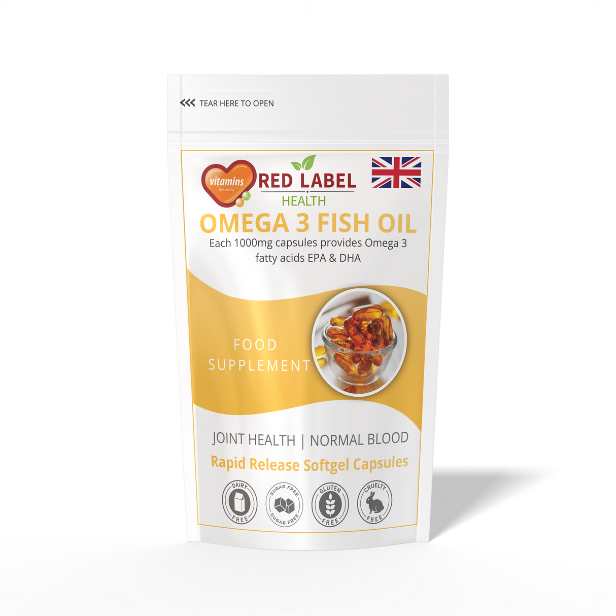 Omega 3 Fish Oil 1000mg - 60 Capsules