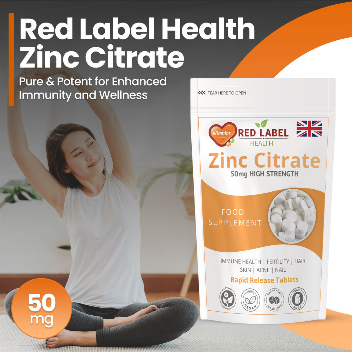 Zinc Citrate 50mg - 30 Tablets