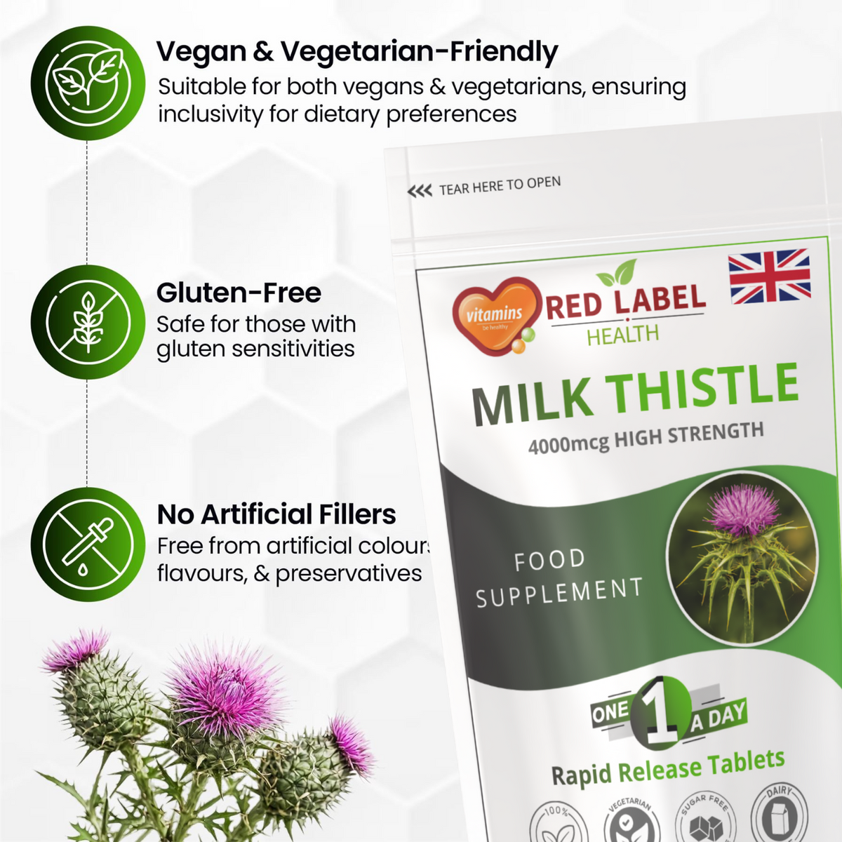 Milk Thistle Extract Tablets 4000mg
