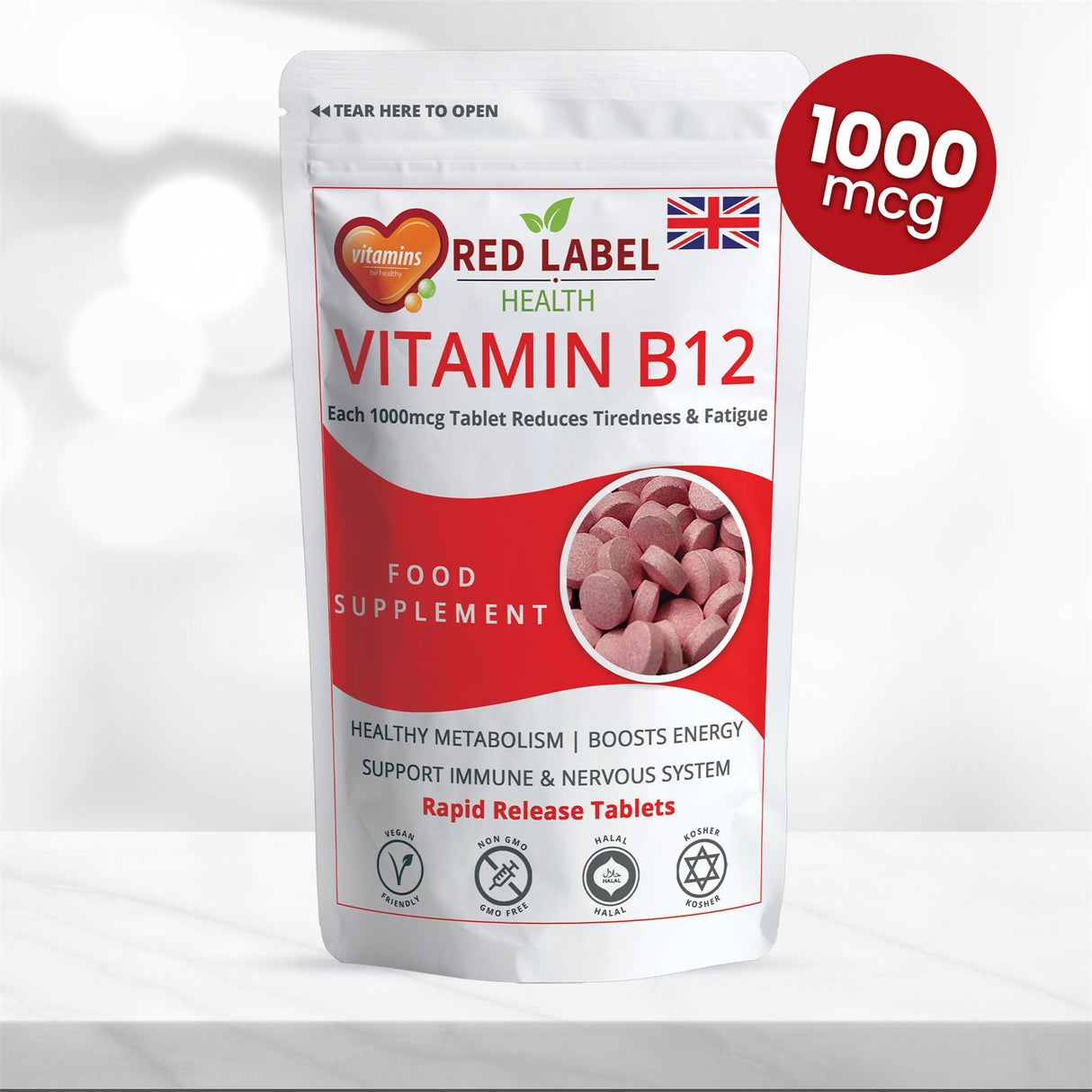 Vitamin B12 1000mcg - 90 Tablets