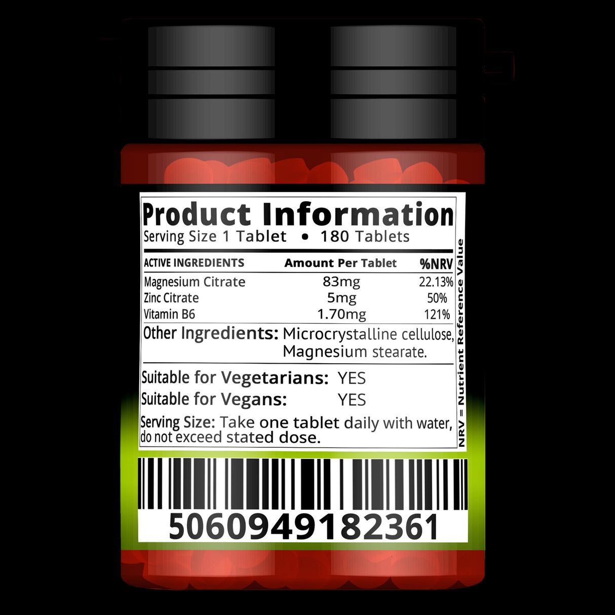 Zinc Magnesium Vitamin B6 - 120 Tablets