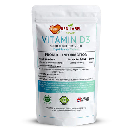 Vitamin D3 1000IU - 100 Tablets