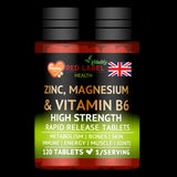 Zinc Magnesium Vitamin B6 - 120 Tablets